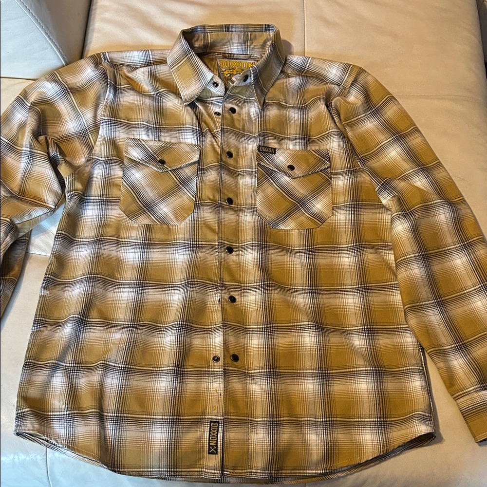 DIXXON Tan and Black Flannel Shirt